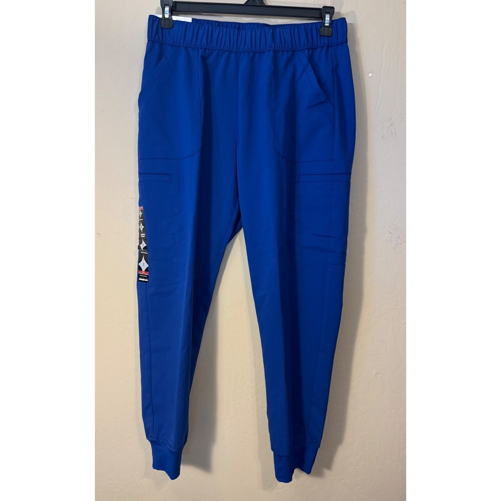 Scrubstar Scrub Jogger Pants Women M Petite Blue Jogger Ultimate Drawstring NEW
